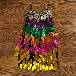 multicolor sequin dress